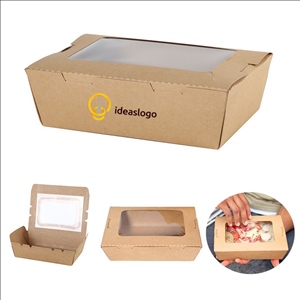 Paper Food Take Out Box with Window